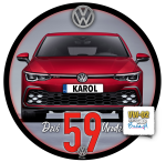 Auto VW WolksVagen Opłatek Na Tort