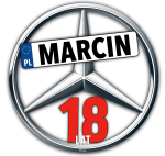 Auto Mercedes  LOGO Opłatek Na Tort 