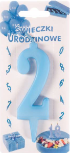 Świeczka Cyferka Niebieska