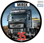 TIR VOLVO Opłatek Na Tort