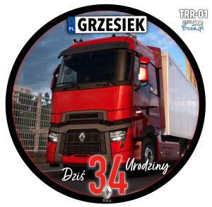 TIR RENAULT Opłatek Na Tort 