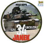 czołg ABRAMS Opłatek Na Tort