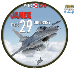 F-16 Opłatek Na Tort