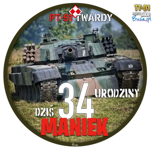 czołg PT-91 TWARDY Opłatek Na Tort