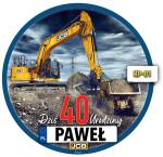 Koparka Maszyny Budowlane Opłatek Na Tort 