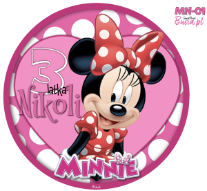 Myszka Minnie  Opłatek Na Tort