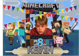 MineCraft Twoje Zdjęcie Opłatek Na Tort 