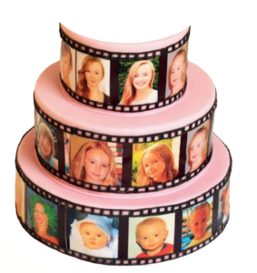 Kolaż Zdjęć Kadr Zdjęcia Opłatek Na Tort