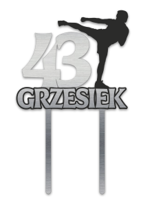Topper Karateka + Imię Wiek dwa kolory