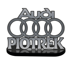 Personalizowany napis na podstawce na tort AUDI