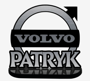 Personalizowany napis na podstawce na tort VOLVO