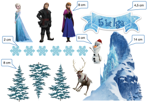 Figurki Na Tort Kraina Lodu