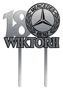 Topper Mercedes+ Imię Wiek dwa kolory