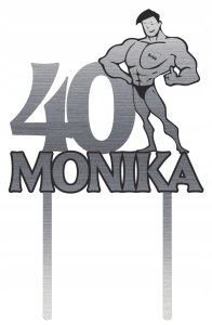 Topper dla Kobiety + Imię Wiek dwa kolory