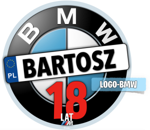 Auto BMW LOGO Opłatek Na Tort 