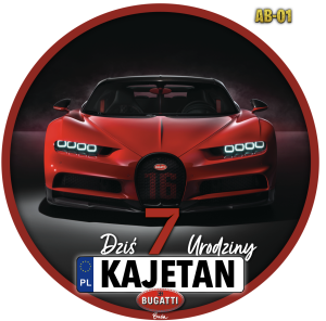 Auto Bugatti Opłatek Na Tort