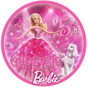 Lalka Barbie Opłatek Na Tort 