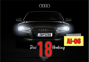 Auto AUDI A4 Opłatek Na Tort 