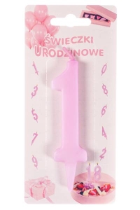 Świeczka Cyferka Różowa