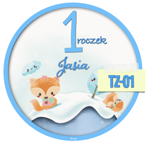 Roczek Leśny Zimowy Opłatek Na Tort 